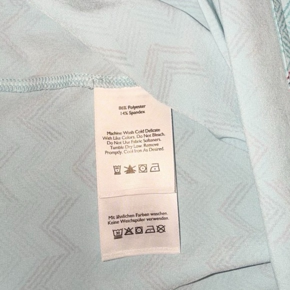 Eddie Bauer Departure Sleeveless Shirt Dress Size 2XL Blue Chevron Pattern - Picture 12 of 13